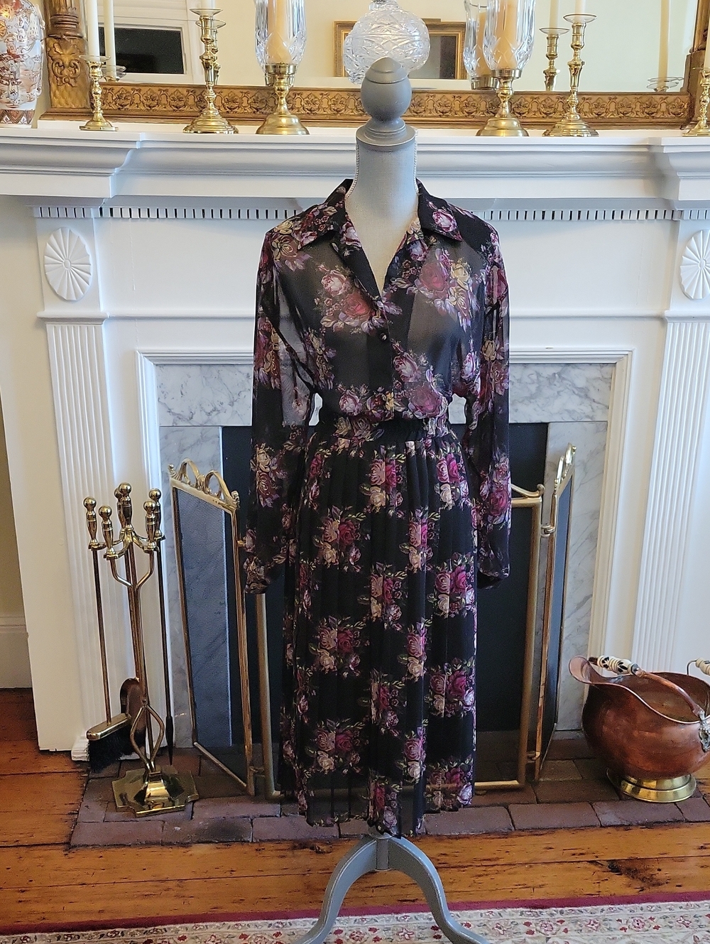 Vtg 90s Amari Skirt And Blouse Set